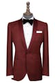 InStitchu Collection The Maldini Maroon Wool-Linen-Silk Tuxedo Jacket