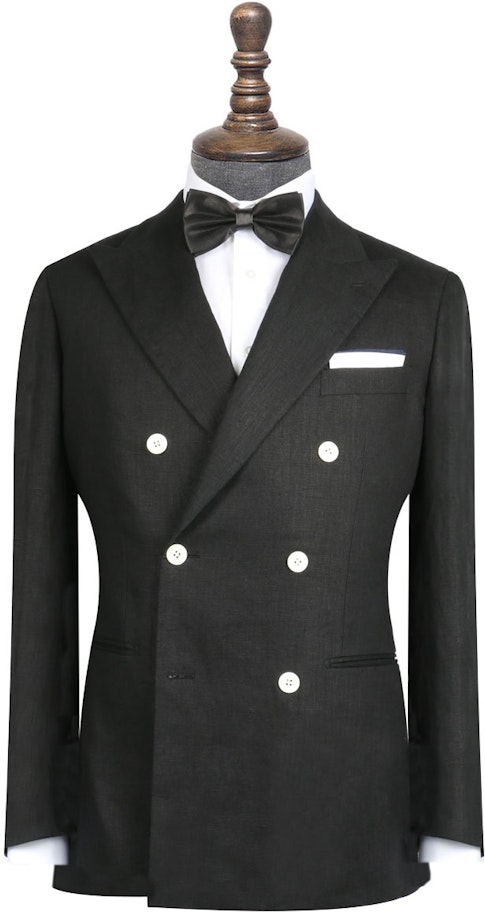 InStitchu Collection The Manhattan Black Linen Jacket