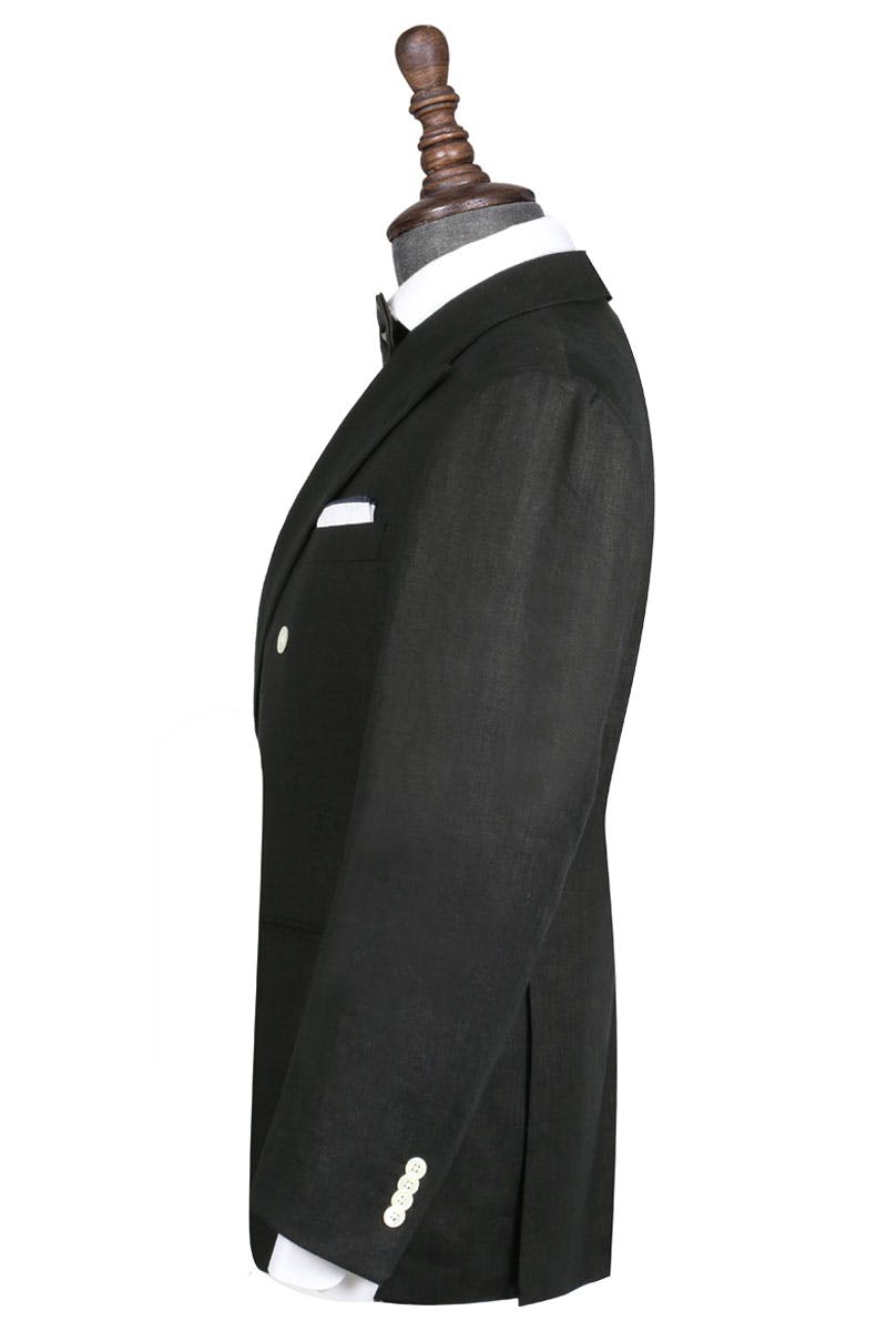 The Manhattan Black Linen Jacket Men's Custom Jacket InStitchu