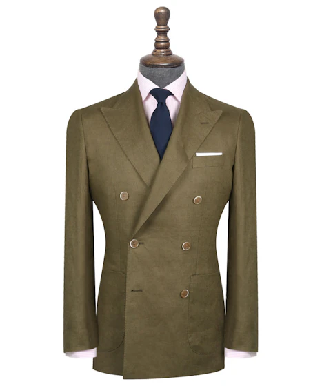 InStitchu Collection The Ricci Olive Green Linen Jacket
