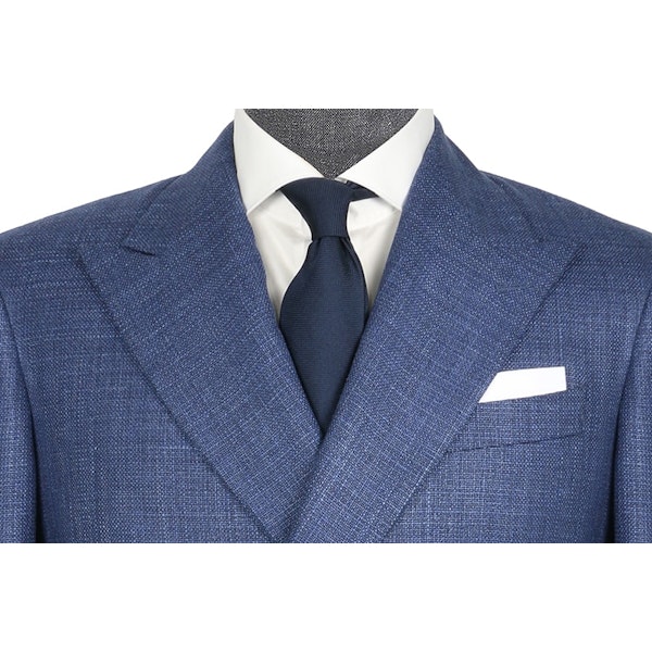 InStitchu Collection The Rocklyn Mid-Blue Tweed Wool Blend Jacket