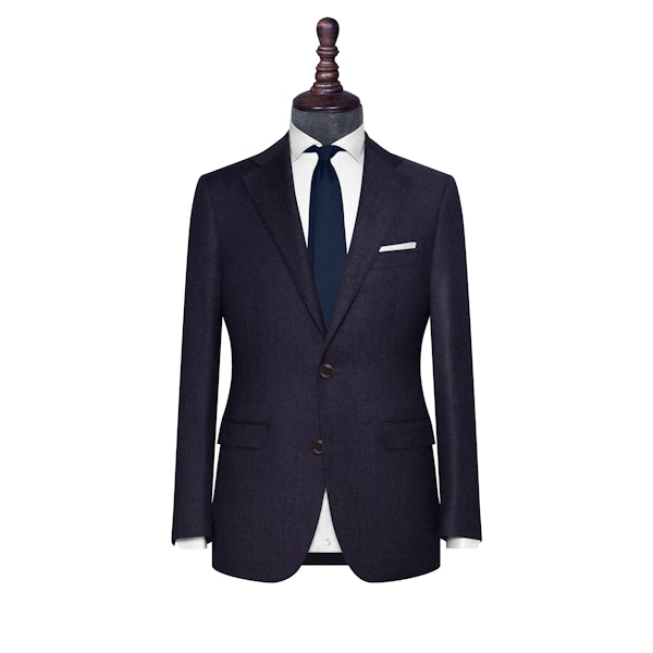 InStitchu Collection The Sorrento Midnight Blue Flannel Wool Jacket