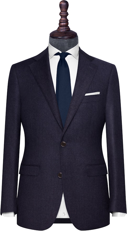 InStitchu Collection The Sorrento Midnight Blue Flannel Wool Jacket