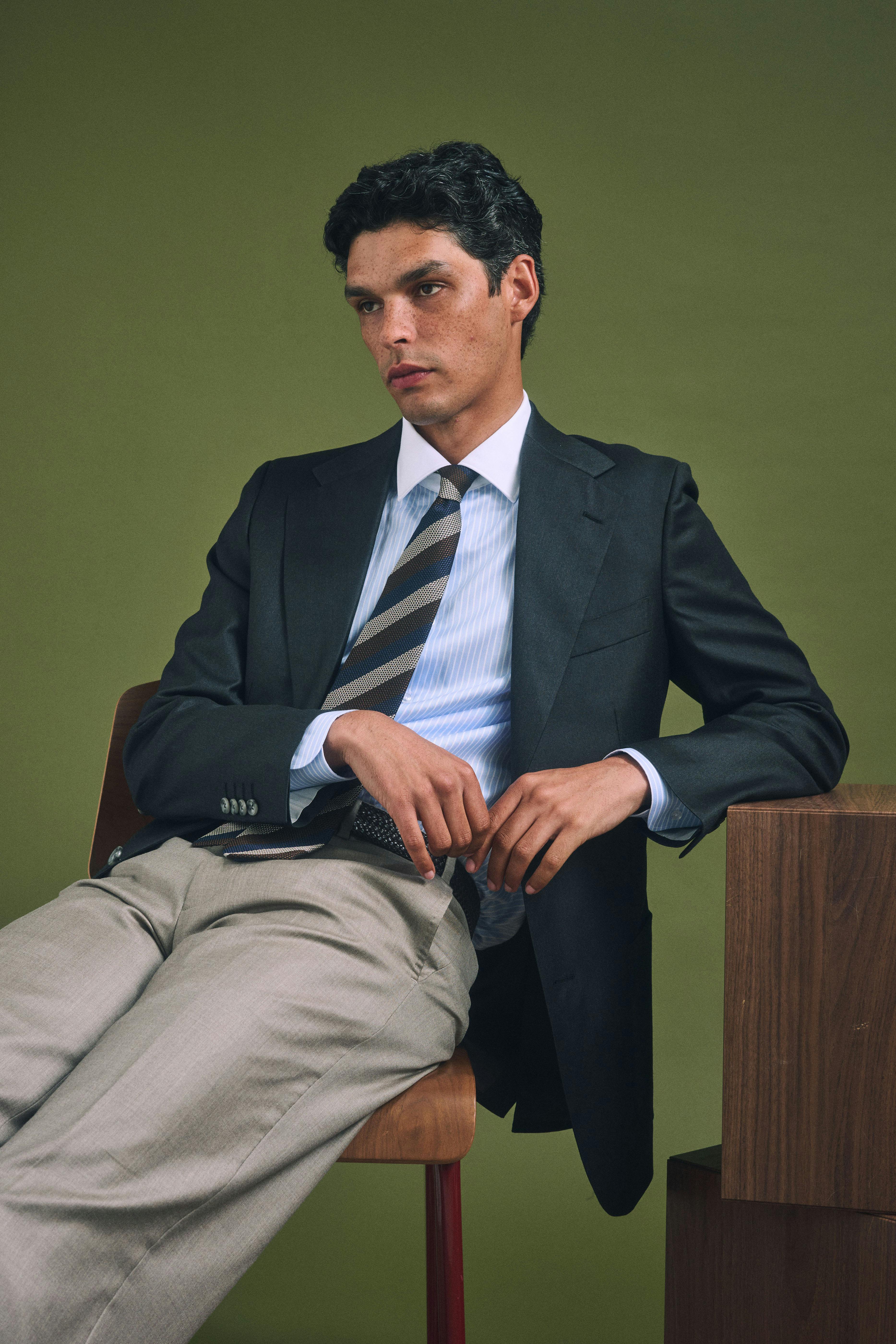 The Stresa Loro Piana Green Wool Jacket