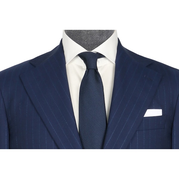 InStitchu Collection The Toland Navy Blue Pinstripe Wool Jacket