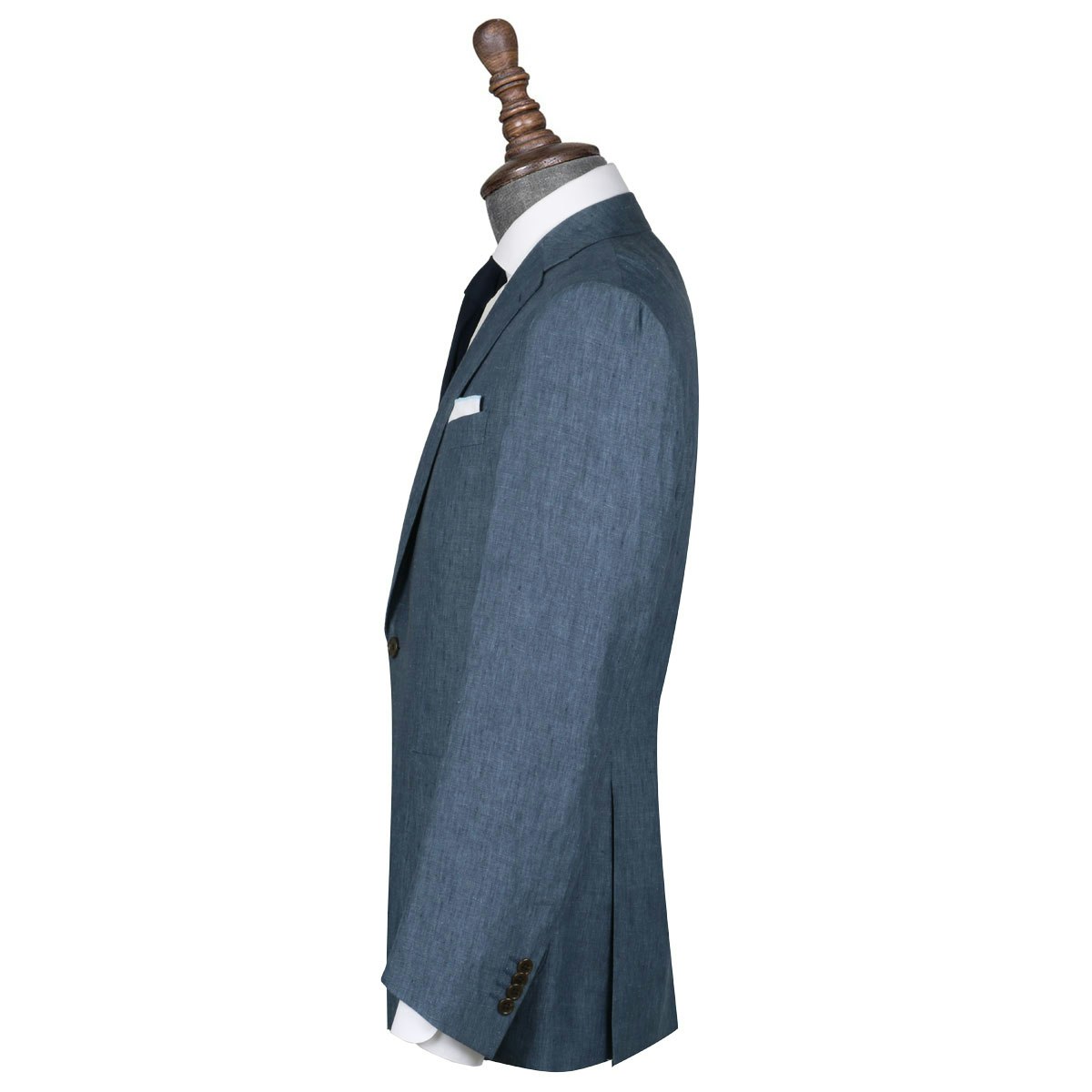 InStitchu Collection The Tompkins Blue Linen Jacket