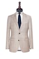 InStitchu Collection The Treviso Beige Windowpane Wool Jacket
