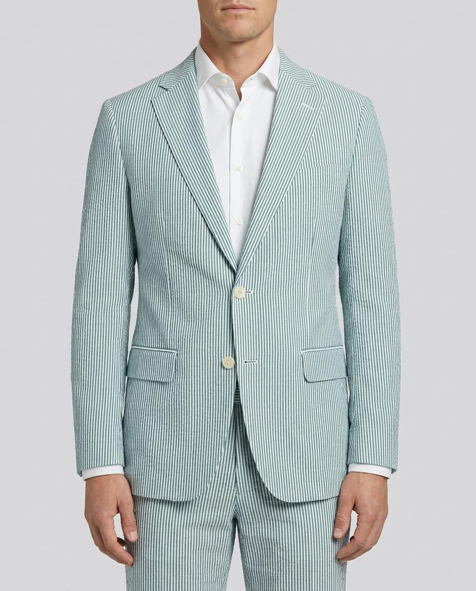 The Whyalla Green Seersucker Jacket