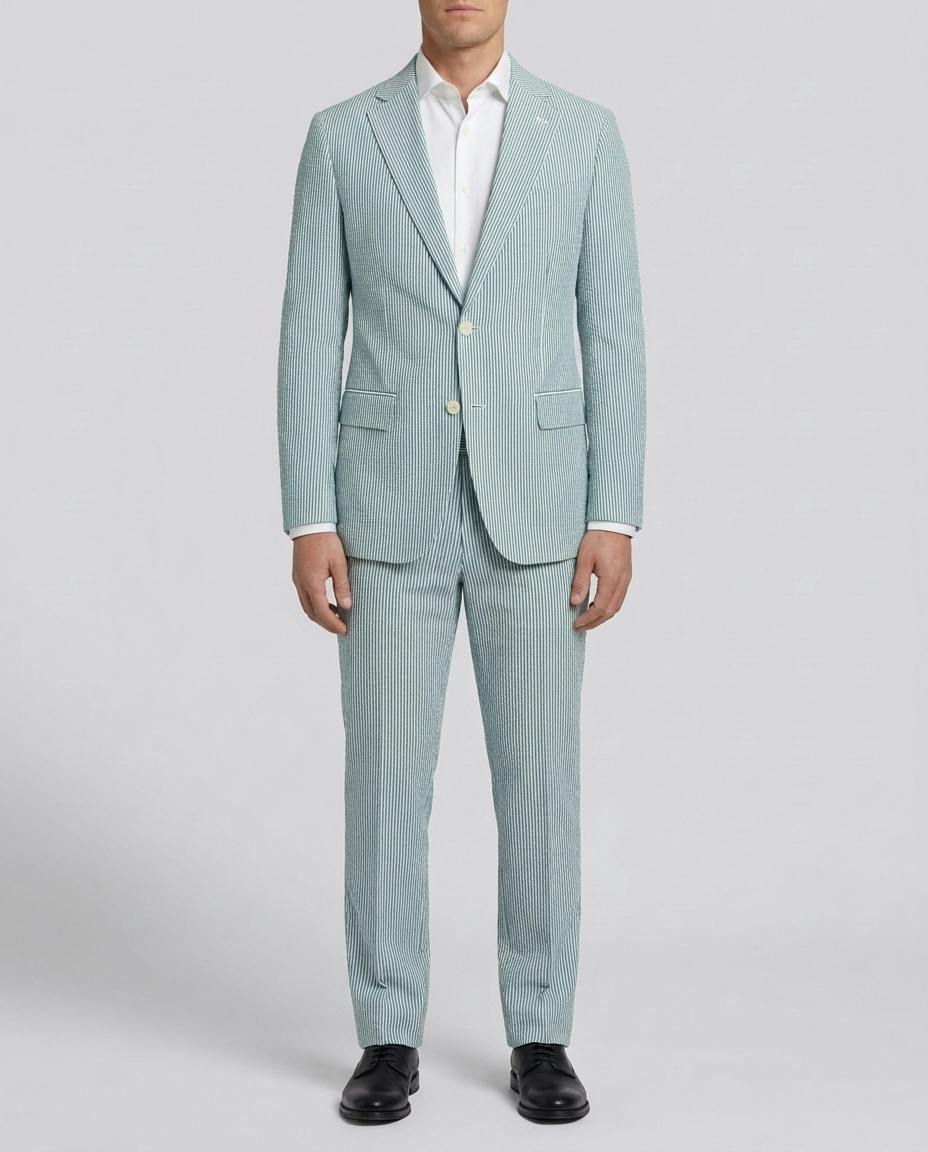 The Whyalla Green Seersucker Jacket
