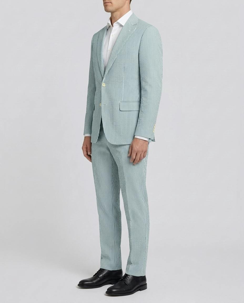 The Whyalla Green Seersucker Jacket