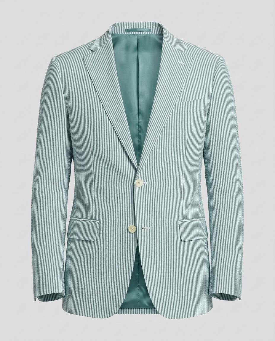 The Whyalla Green Seersucker Jacket