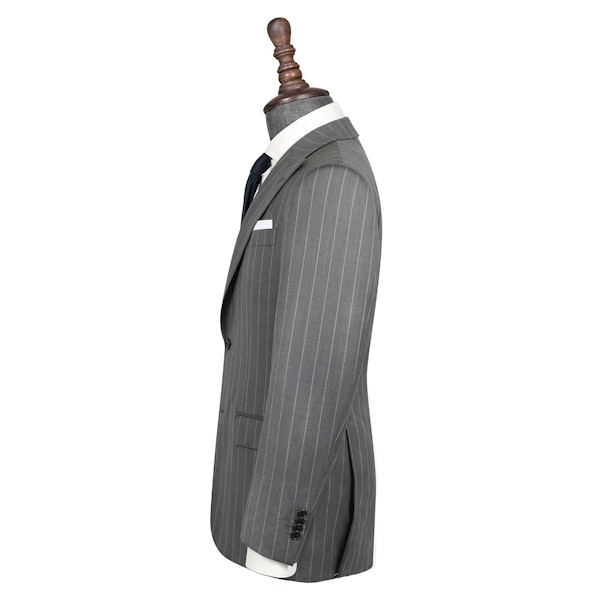 InStitchu Collection The Winton Grey Pinstripe Wool Jacket