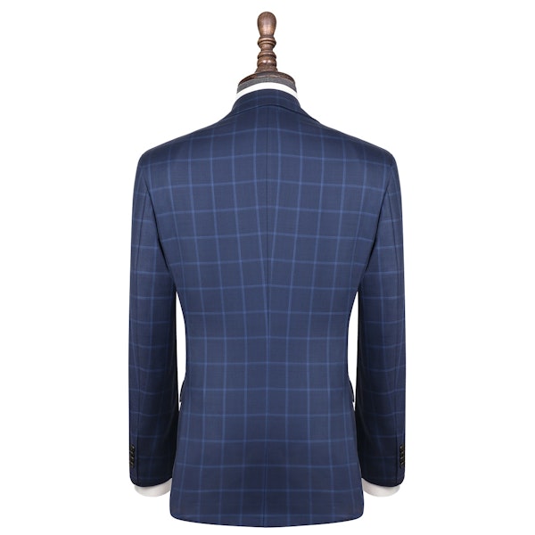 InStitchu Collection Walker Blue Glen Plaid Wool Jacket