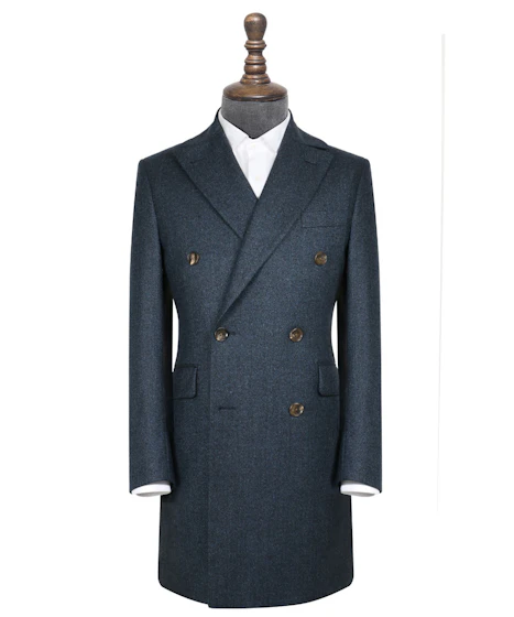 InStitchu Deep Blue Grain Overcoat