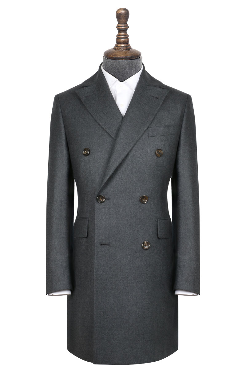 Deep Grey Overcoat Men's Custom Overcoat InStitchu