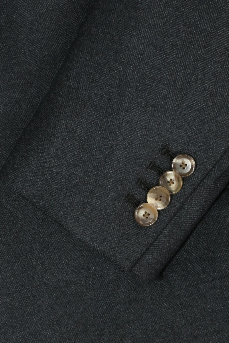 Navy Herringbone Overcoat | Men's Custom Overcoat | InStitchu