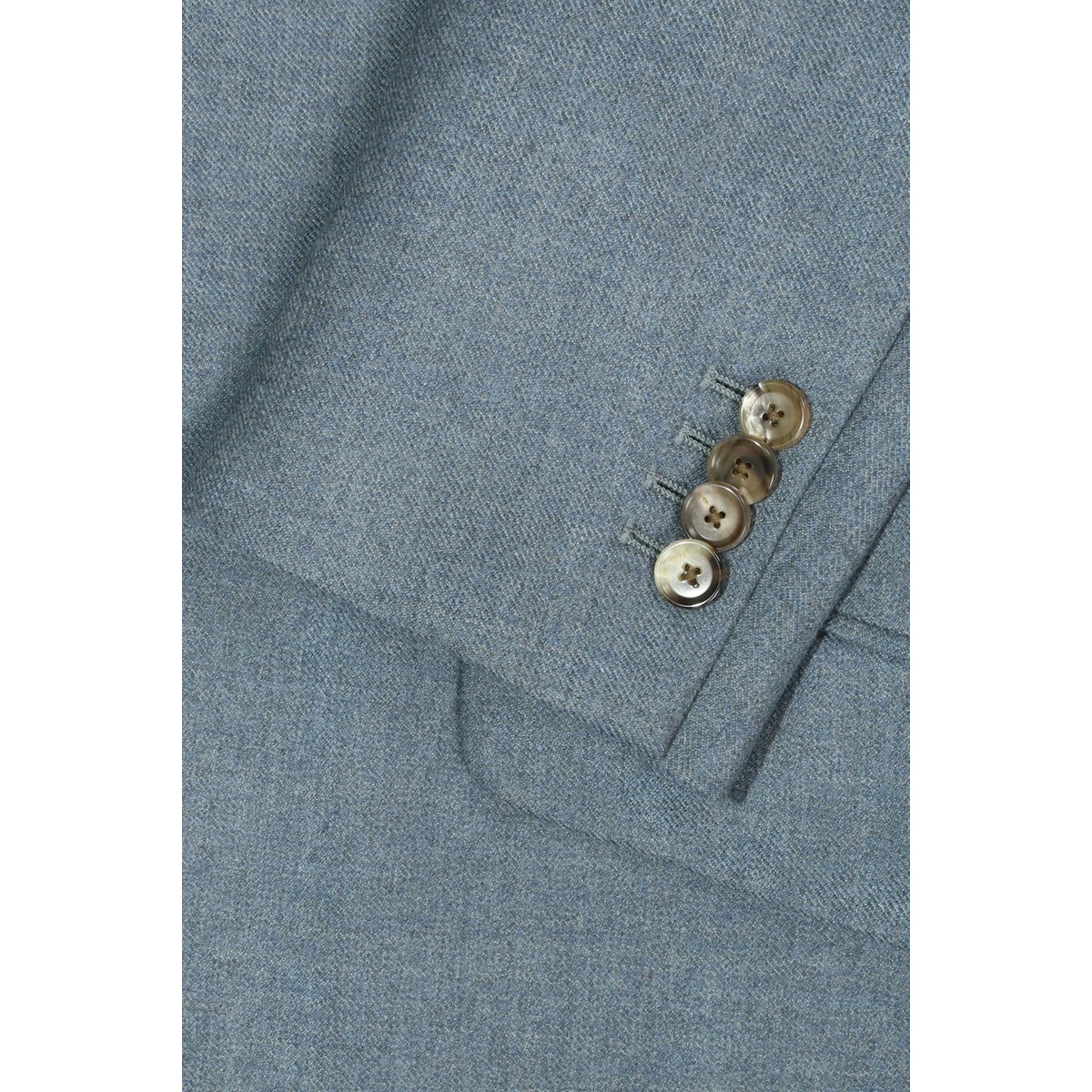 InStitchu Washed Slate Blue Overcoat Sleeve Detail