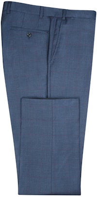 InStitchu Collection Beez Blue Windowpane Wool Pants