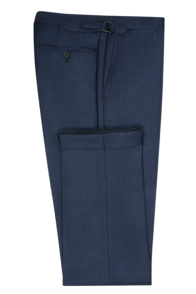 InStitchu Collection Draper Navy Birdseye Wool Pants