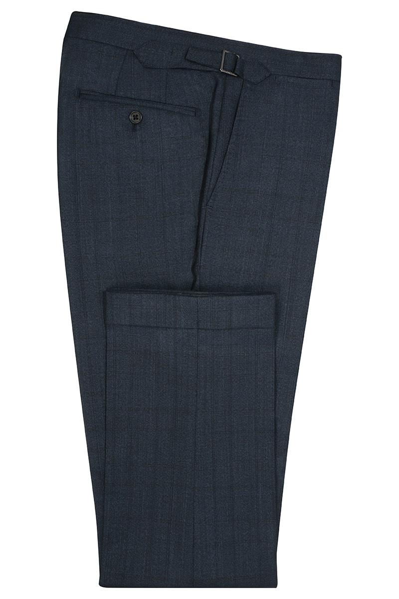 InStitchu Collection Evans Navy Glen Plaid Wool Pants