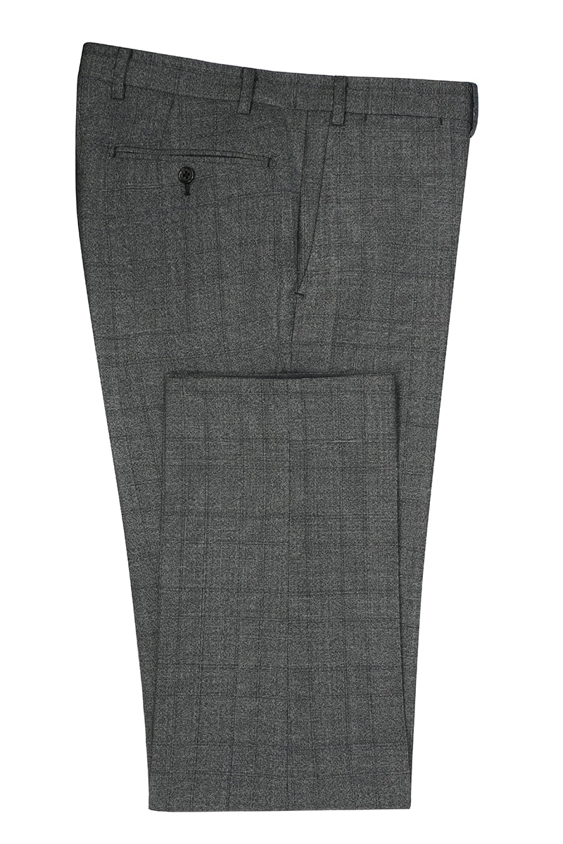 InStitchu Collection Freehill Charcoal Glen Plaid Wool Pants
