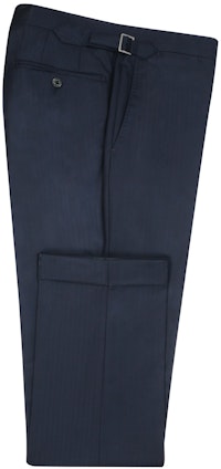 InStitchu Collection Kinfolk Navy Herringbone Wool Pants