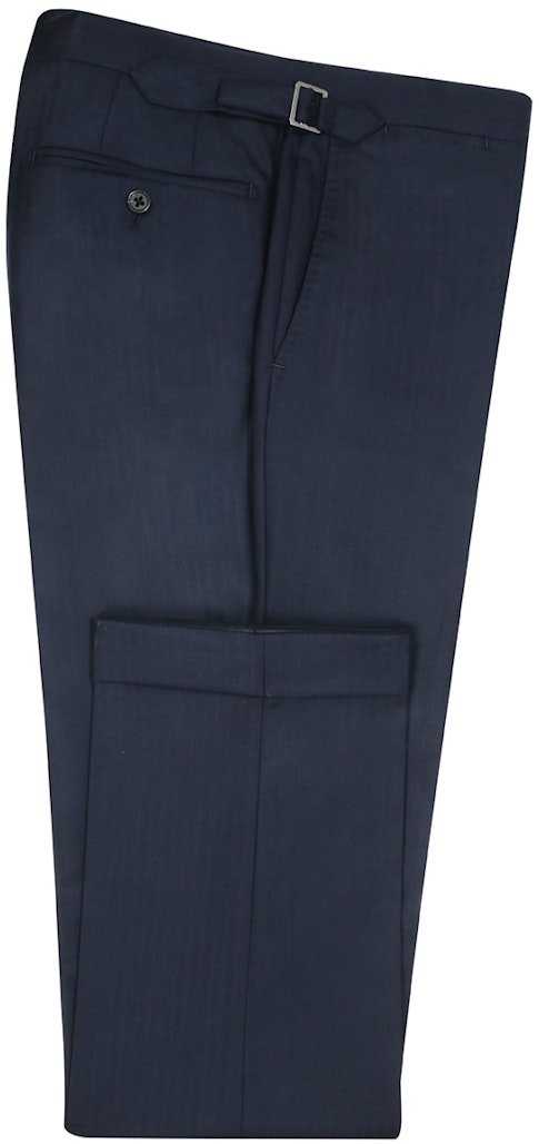 InStitchu Collection Kinfolk Navy Herringbone Wool Pants
