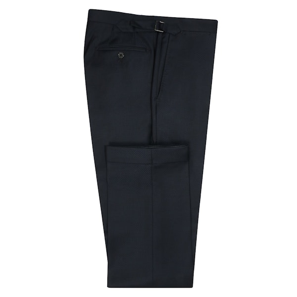 InStitchu Collection Pryce Navy Check Wool Pants