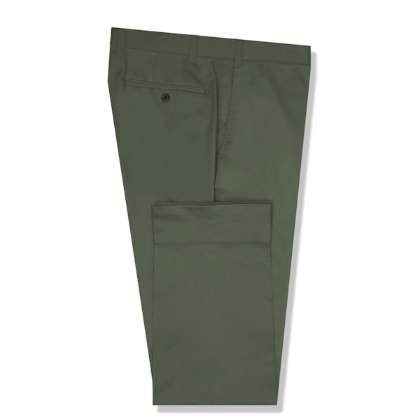 InStitchu Collection The Baulmer Olive Green Cotton Chinos