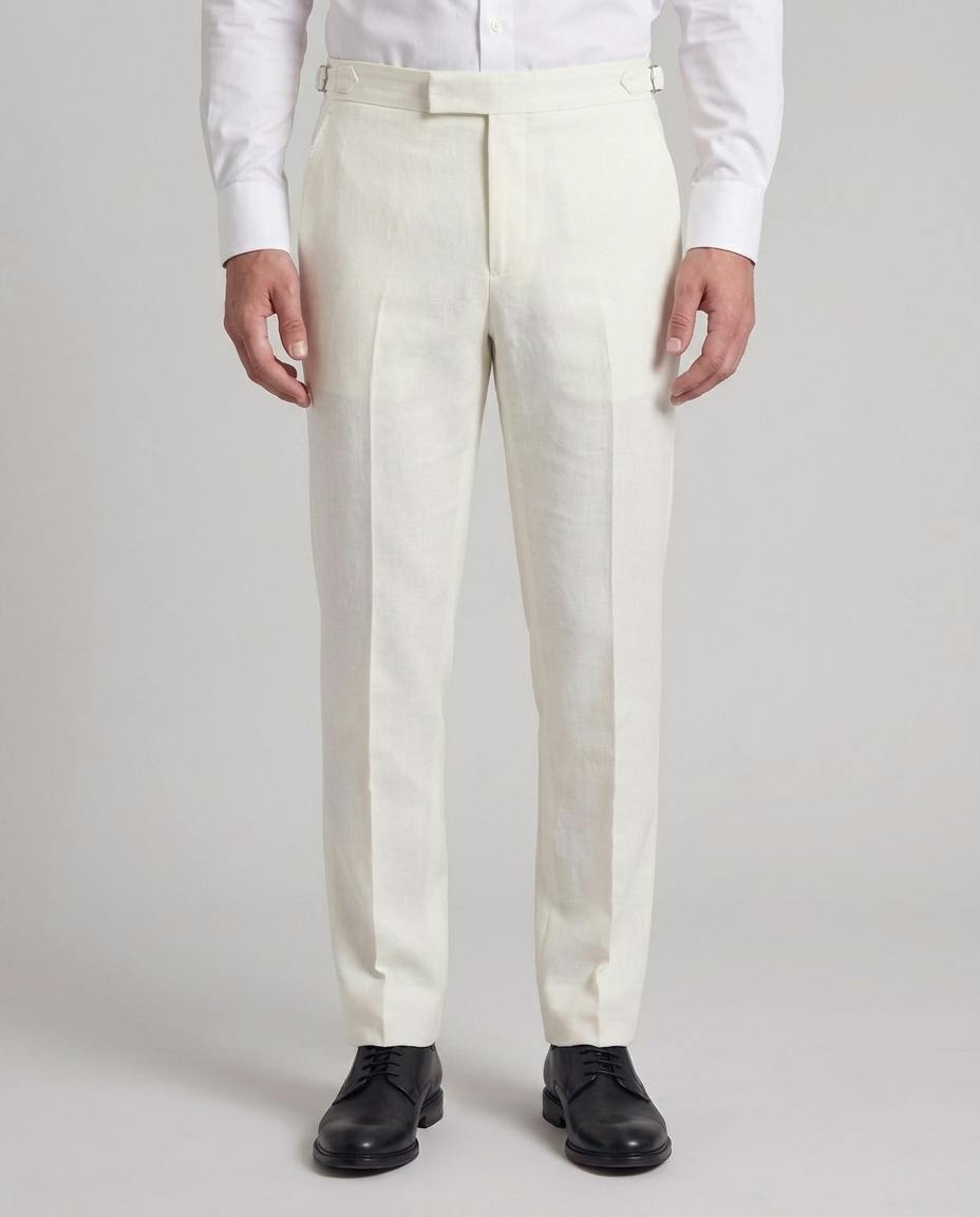 The Darwin Stylbiella Off-White Chinos