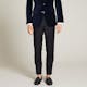 InStitchu Collection The Lapo Black Wool And Satin Tuxedo Pants 