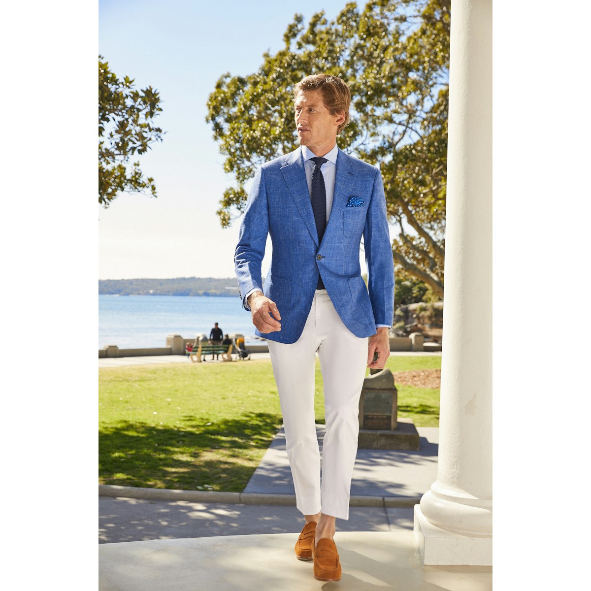 InStitchu Collection The Macleay White Cotton Stretch Chinos