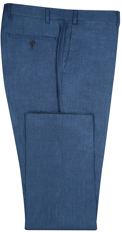 InStitchu Collection The Montauk Navy Linen Silk Pants