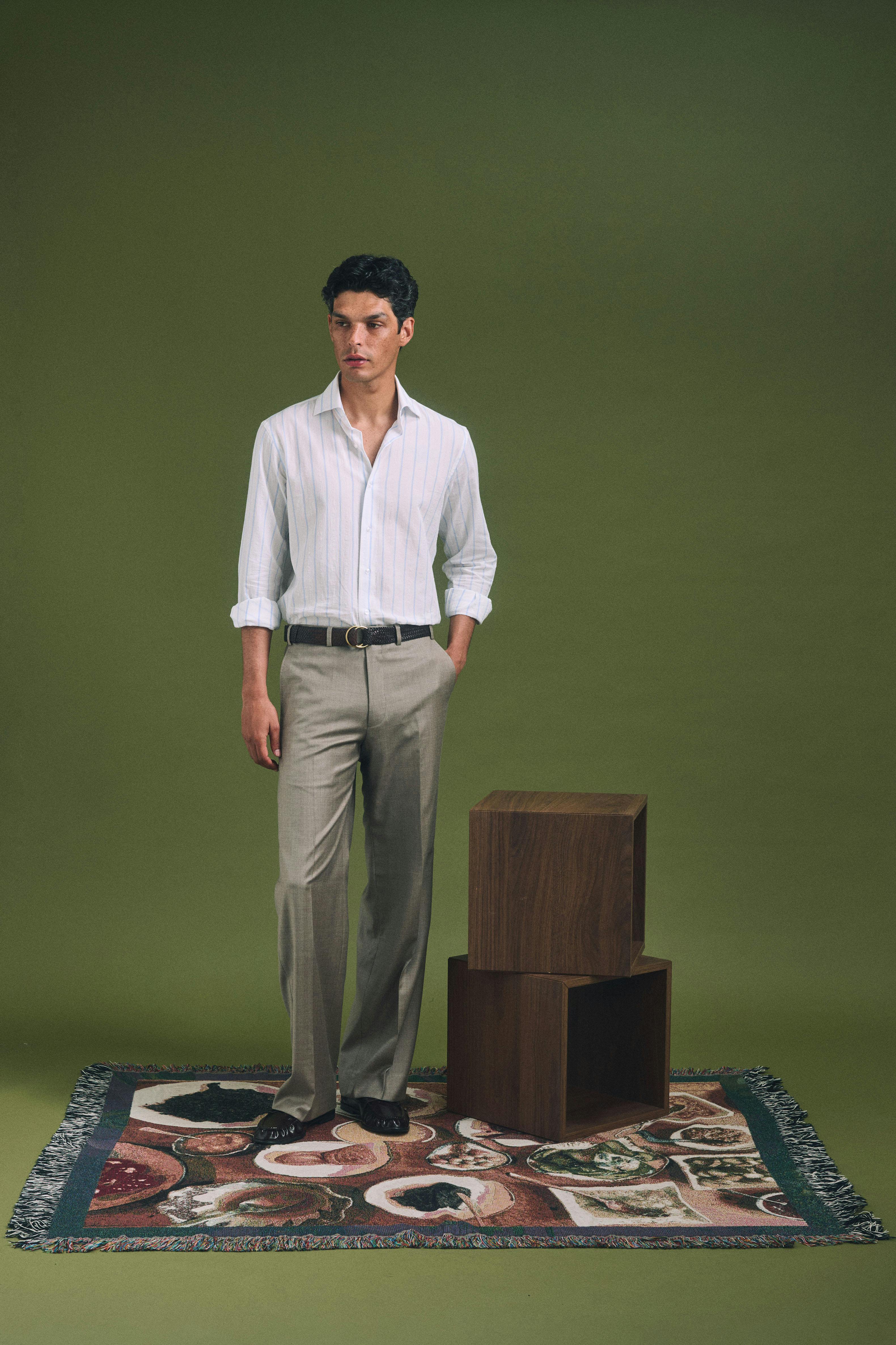 The Monterosa Loro Piana Stone Wool Pants
