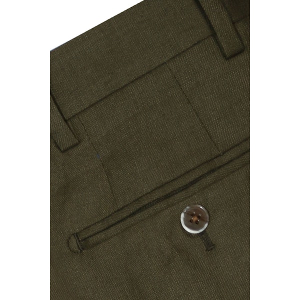 InStitchu Collection The Ricci Olive Green Linen Pants