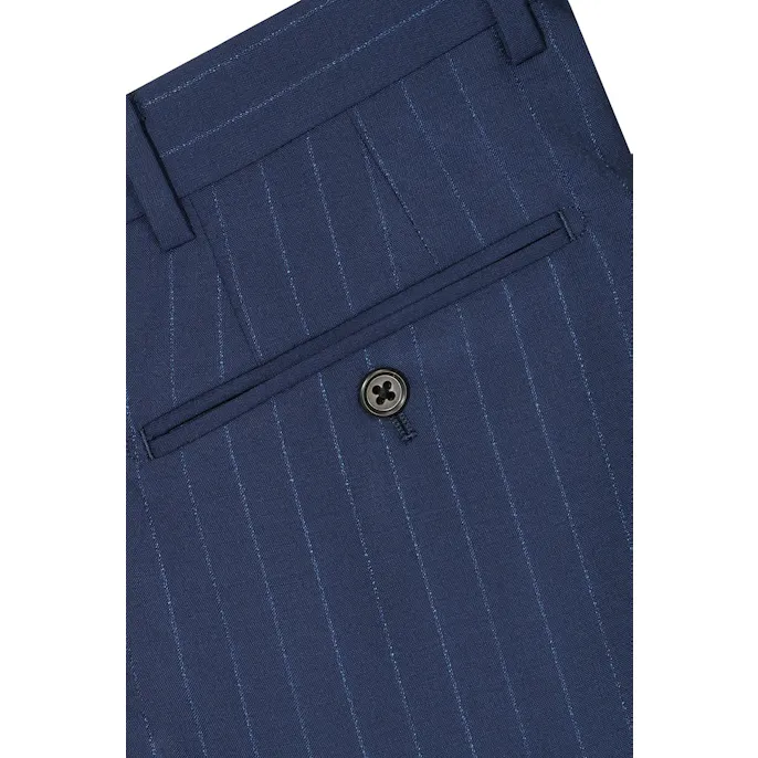 The Toland Navy Blue Pinstripe Wool Pants | Men's Custom Pants | InStitchu The Toland Navy Blue Pinstripe Wool Pants | Men's Custom Pants | InStitchu