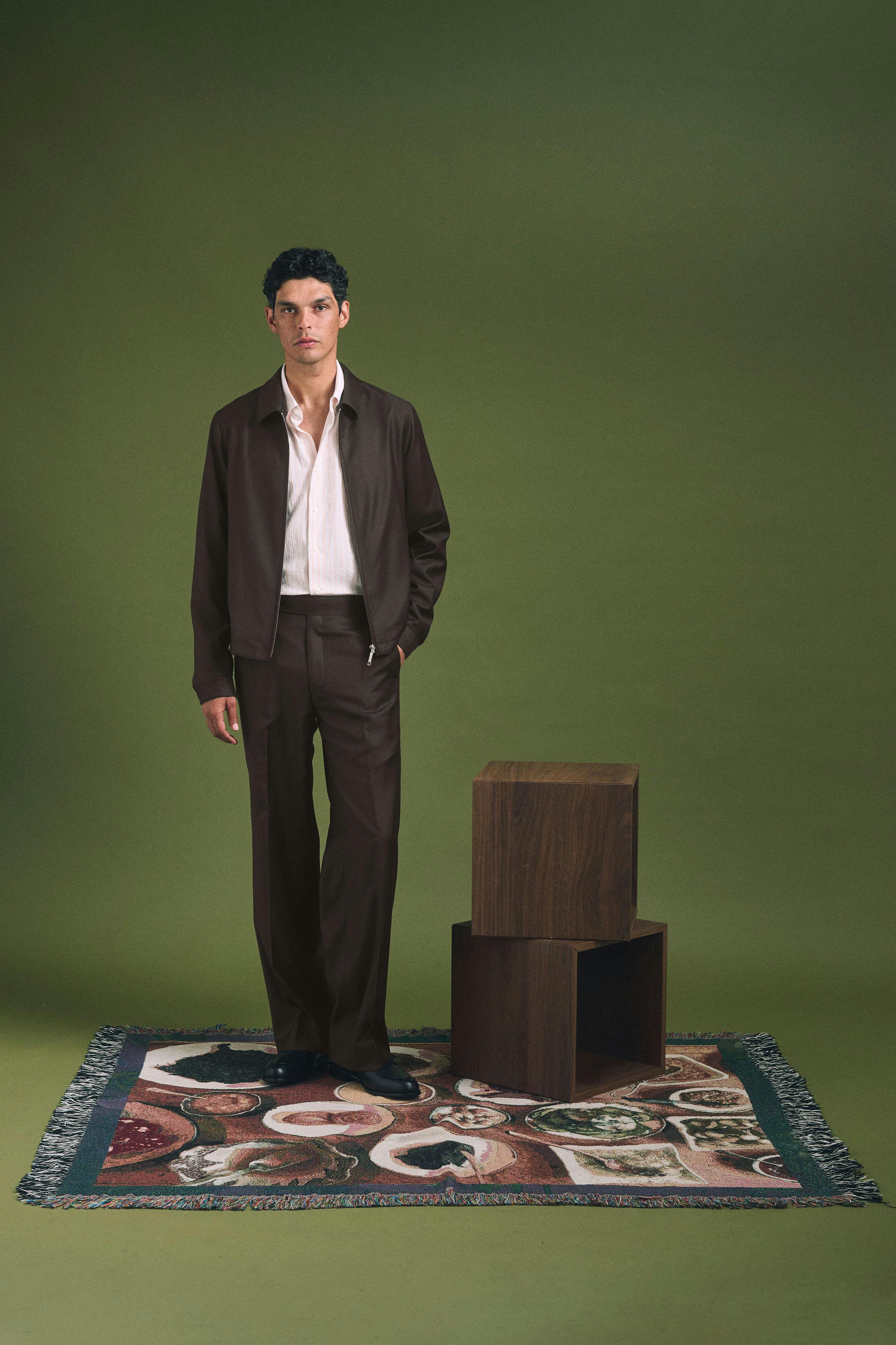 The Torino Loro Piana Brown Zip Pants