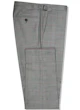 InStitchu Collection The Vanni Grey and Red Windowpane Wool Pants