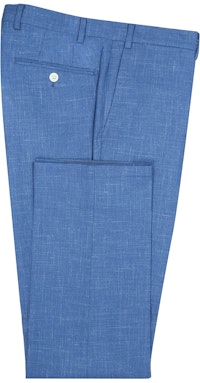 InStitchu Collection The Wattle Mid-Blue White Slub Wool Pants