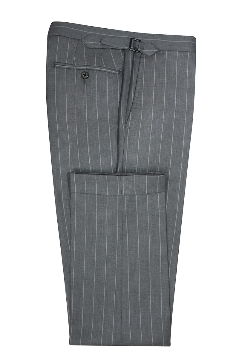 The Winton Grey Pinstripe Wool Suit - Men's Custom Suit | InStitchu