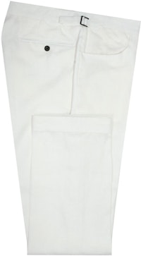InStitchu Collection The Wolfe White Linen Pants