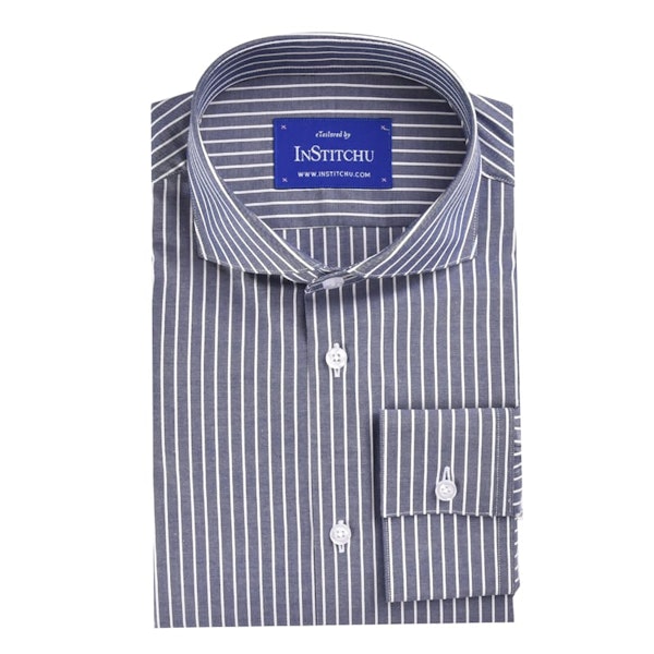 InStitchu Collection Navy Stripes Easy Iron Collection