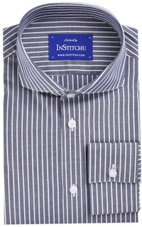 InStitchu Collection Navy Stripes Easy Iron Collection