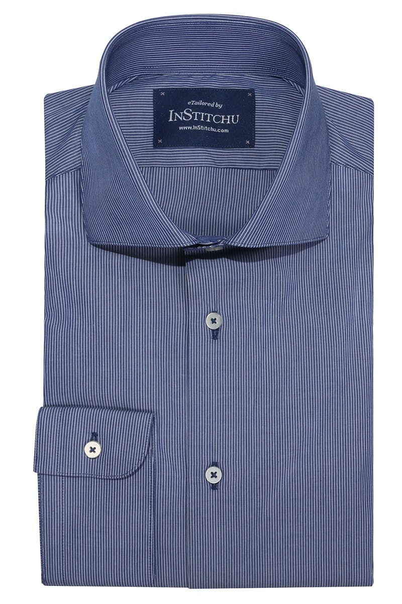 InStitchu Collection Mindarie Blue Striped Shirt