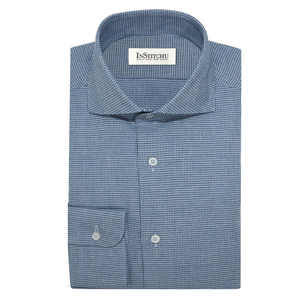 InStitchu Collection The Barranco Blue Houndstooth Shirt
