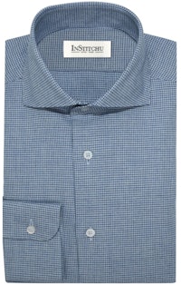 InStitchu Collection The Barranco Blue Houndstooth Shirt