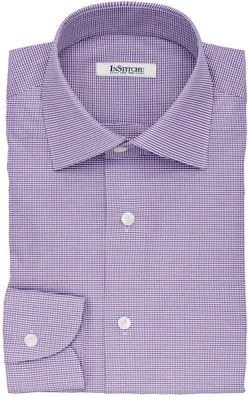 InStitchu Collection The Blake Blue and Purple Plaid Cotton Shirt