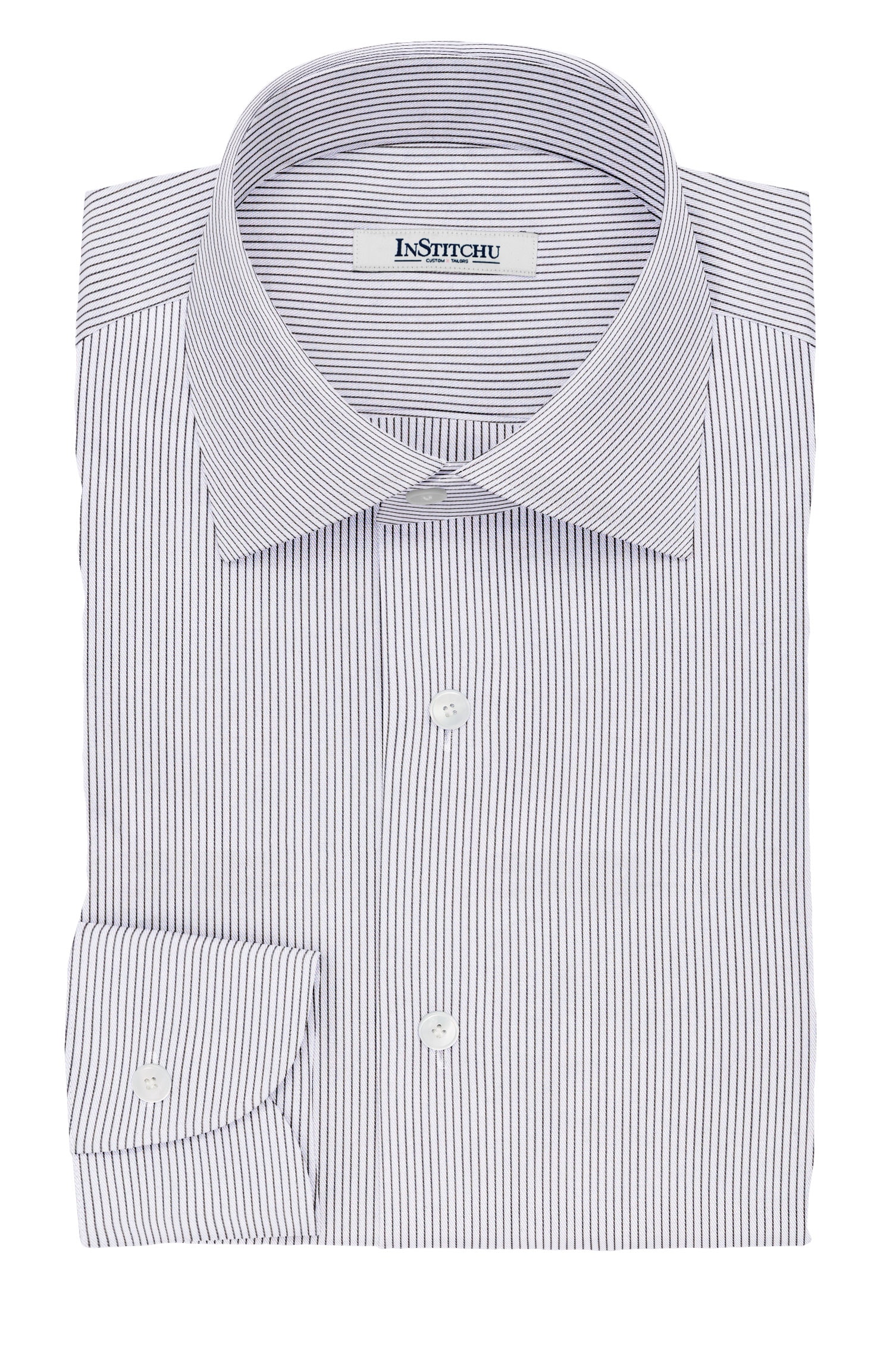 InStitchu Collection The Carre Black and White Striped Cotton Shirt