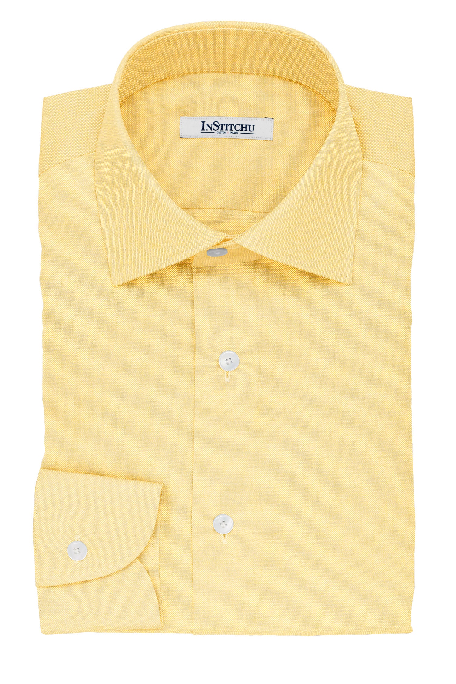 InStitchu Collection The Clare Yellow Pinpoint Cotton Oxford Shirt