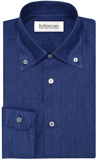 InStitchu Collection The Como Blue Linen Shirt